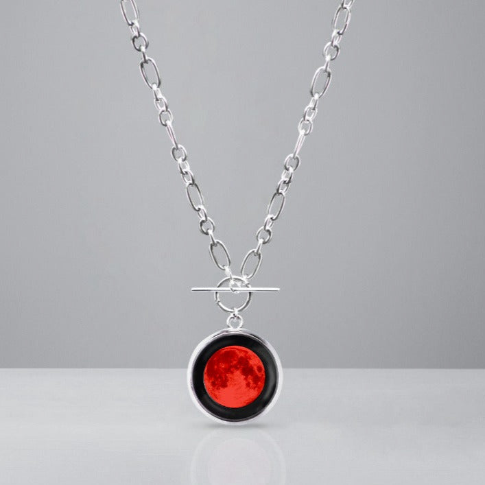 twilight Red Moon Necklace