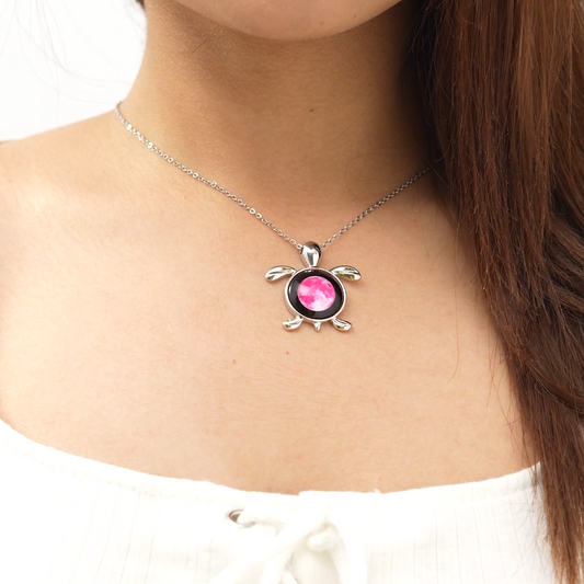 Pink Sea Moon Link Chain