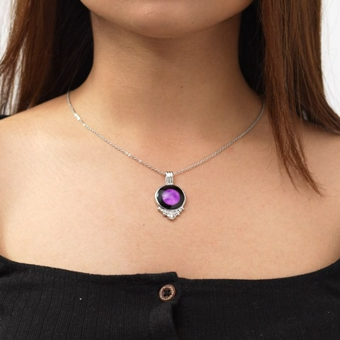 Purple Charm Link Chain