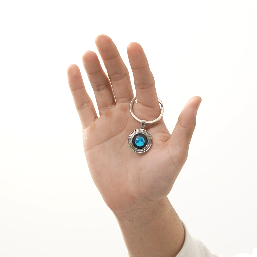 Blue Moon Memory Keychain