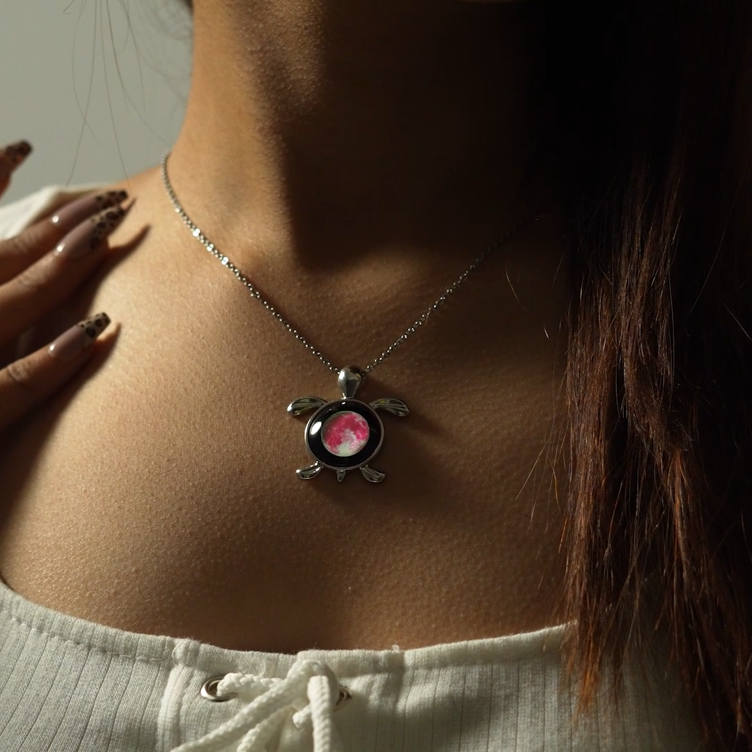 Pink Sea Moon Link Chain