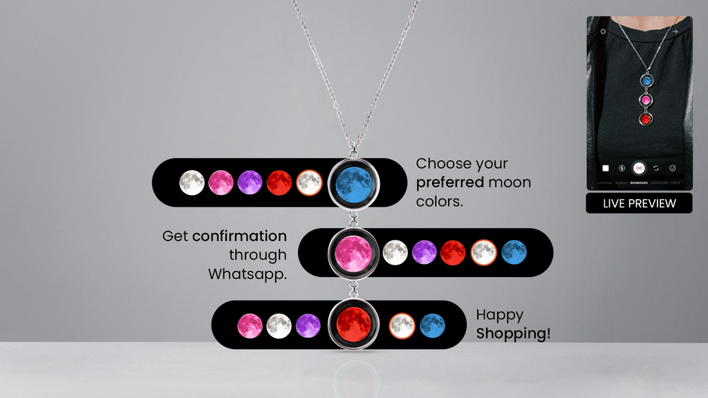 Tri-moon Necklace (Men)