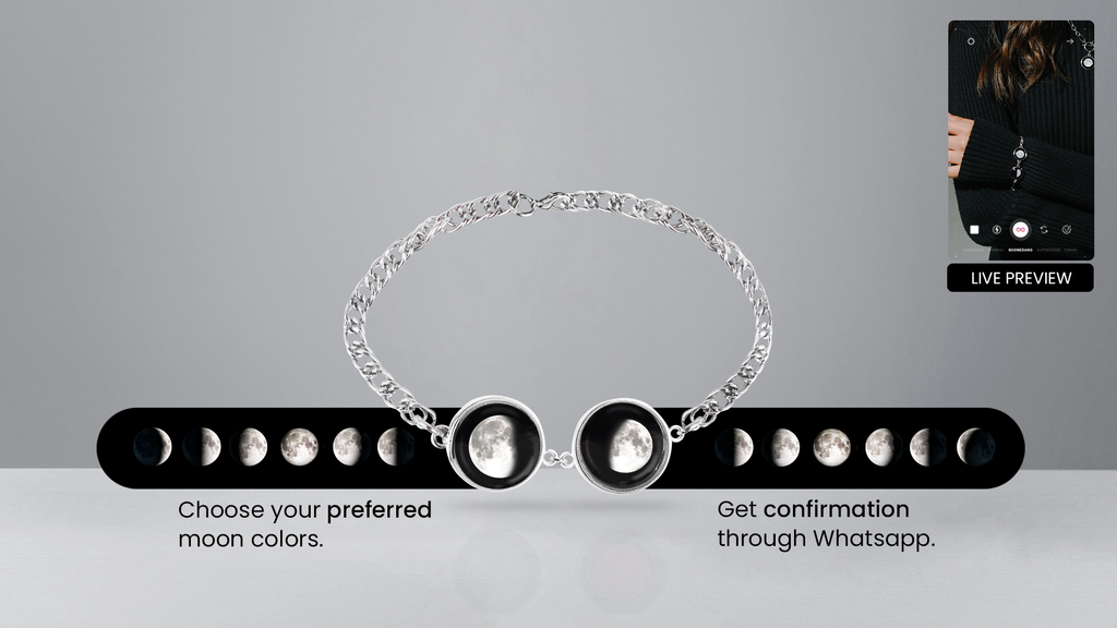 Classic Twin Moon Link Bracelet