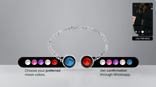Classic Twin Moon Link Bracelet