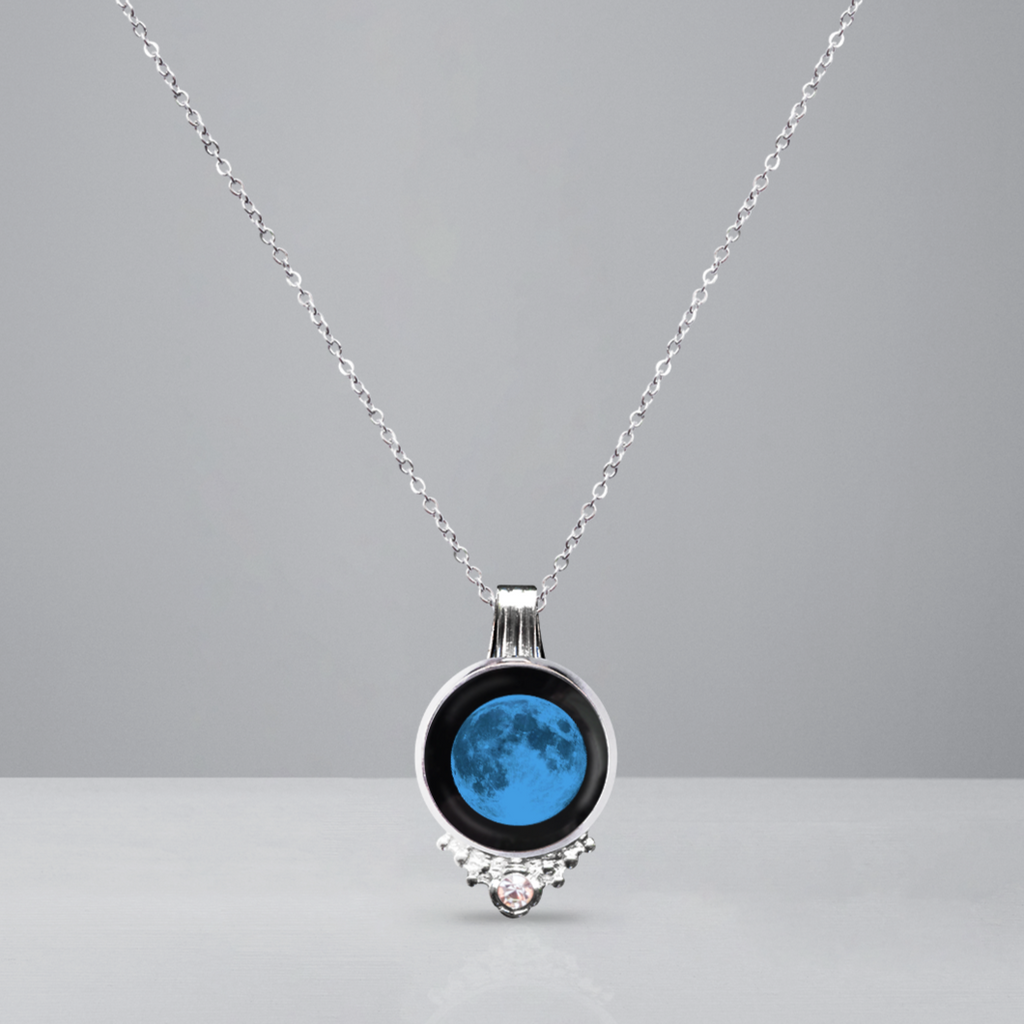 Blue Charm Link Necklace