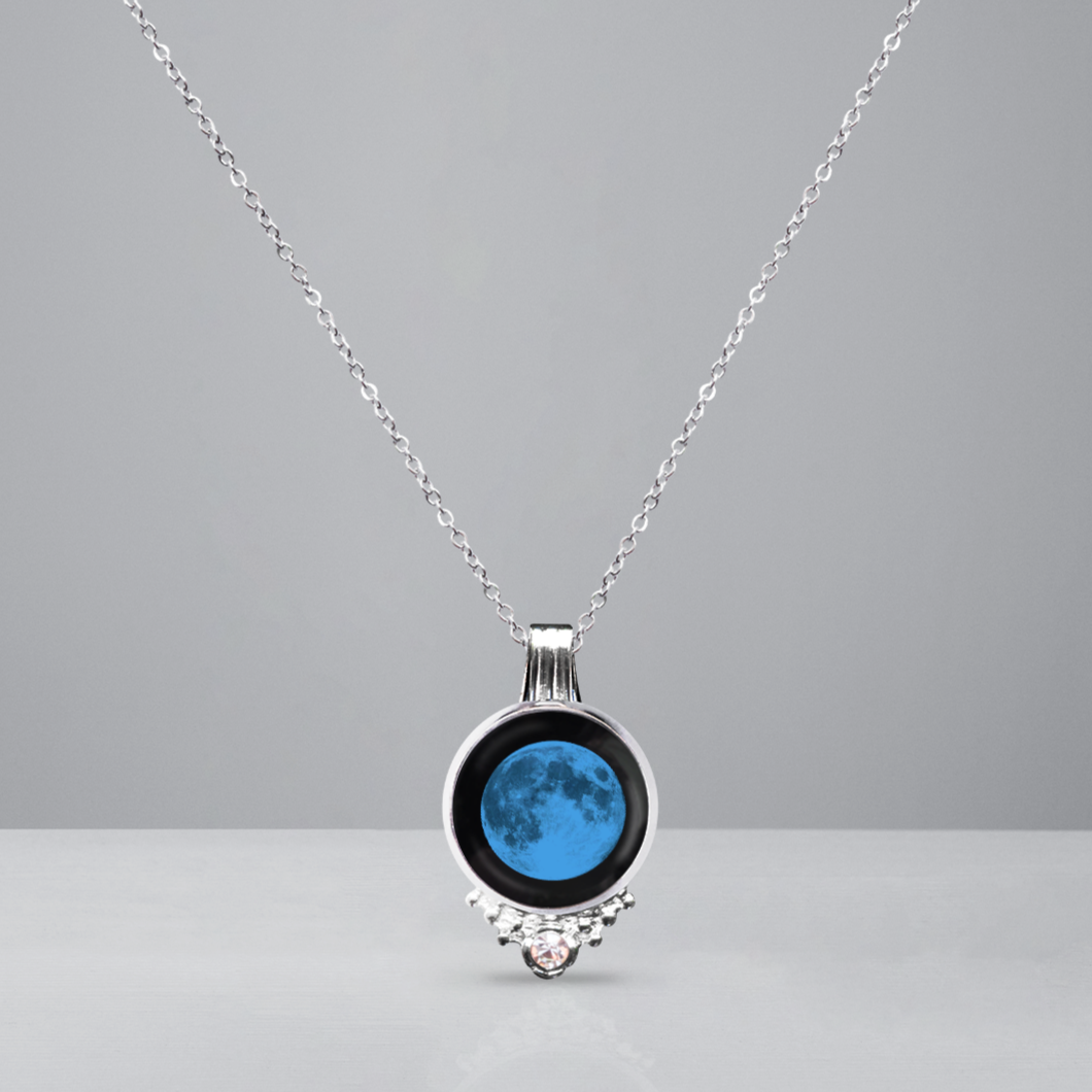 Blue Charm Link Necklace
