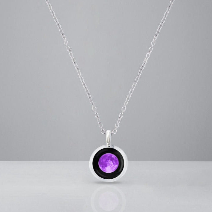 Thick Purple Moon Necklace (Male)