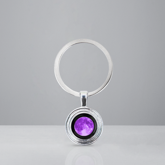 Purple Moon Memory Keychain