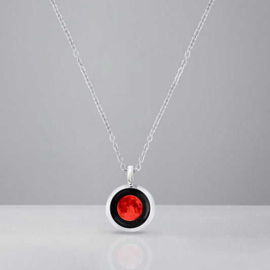 Thick Red Moon Necklace (Male)