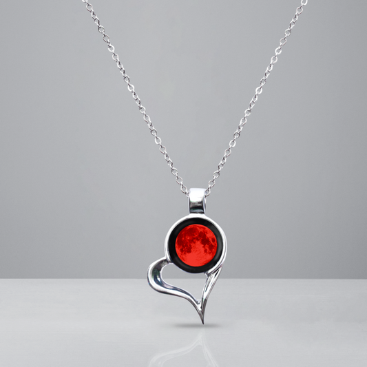 Heart Link Necklace in Red