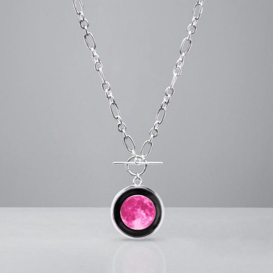 twilight Pink Moon Necklace