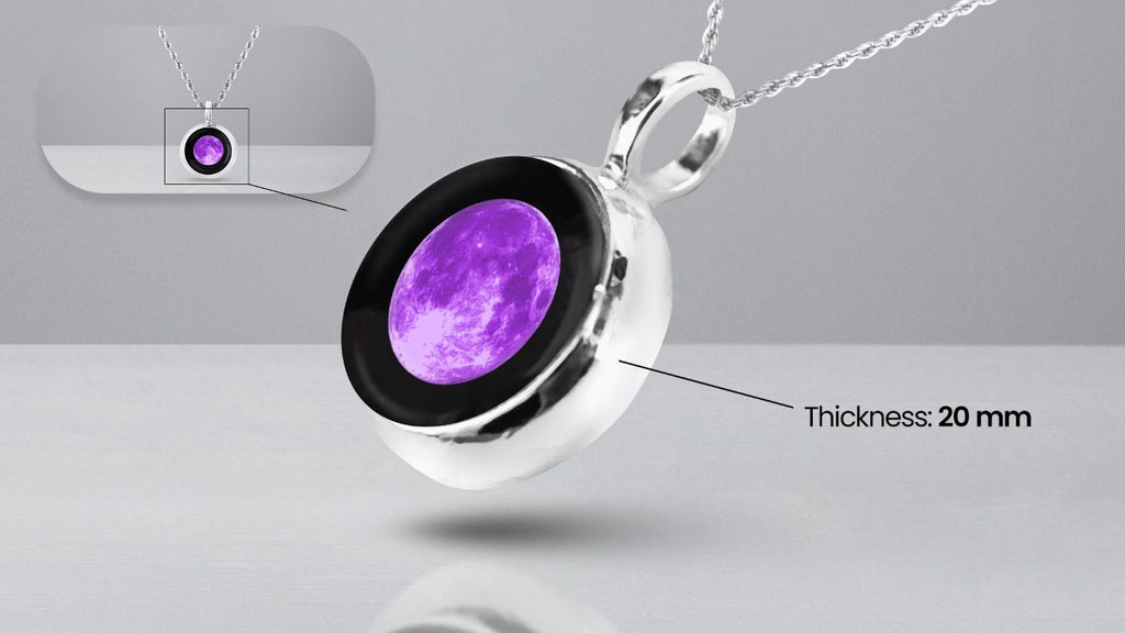Classic Purple Moon Link Necklace