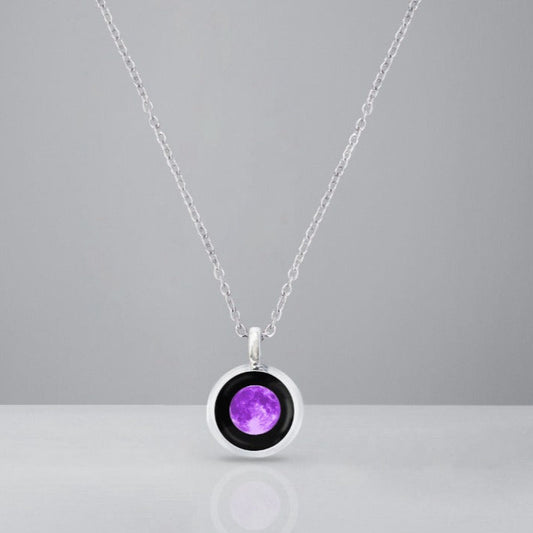 Classic Purple Moon Link Necklace