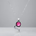 Pink Heart Link Chain