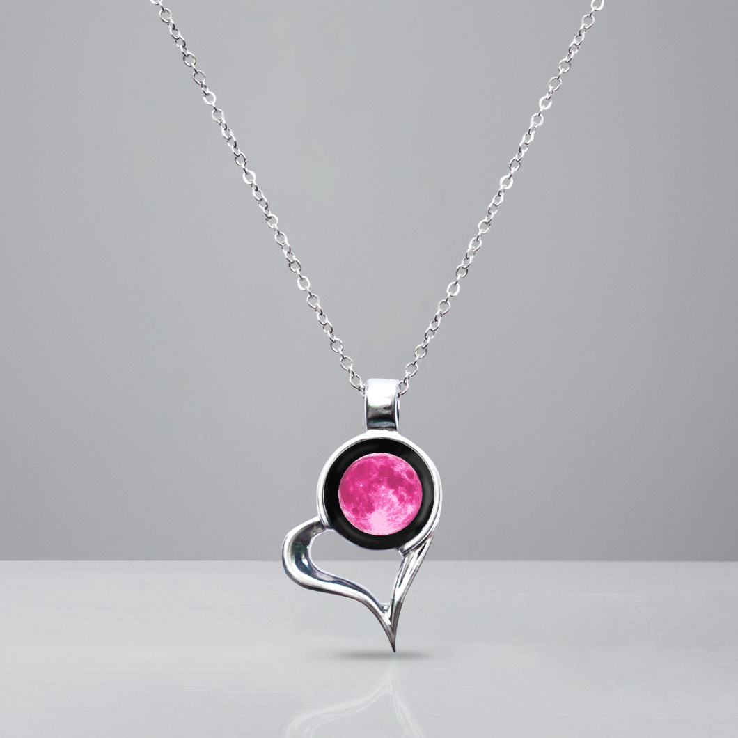 Pink Heart Link Chain