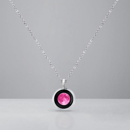 Classic Pink Moon Link Necklace