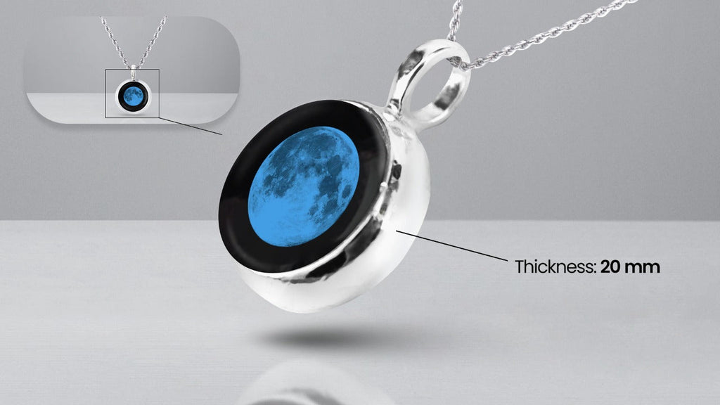Thick Blue Moon Nova Necklace