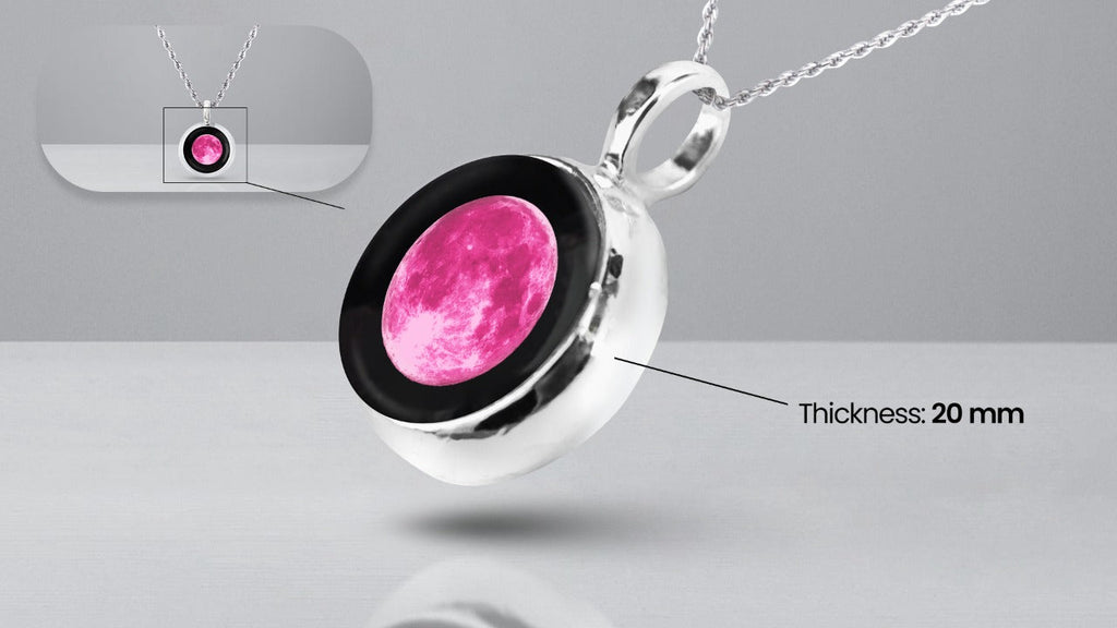 Classic Pink Moon Link Necklace