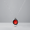 Charm Link Necklace in Red