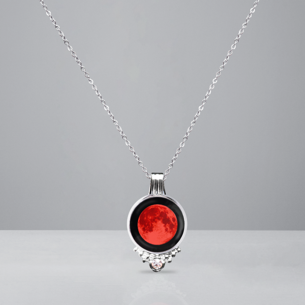 Charm Link Necklace in Red