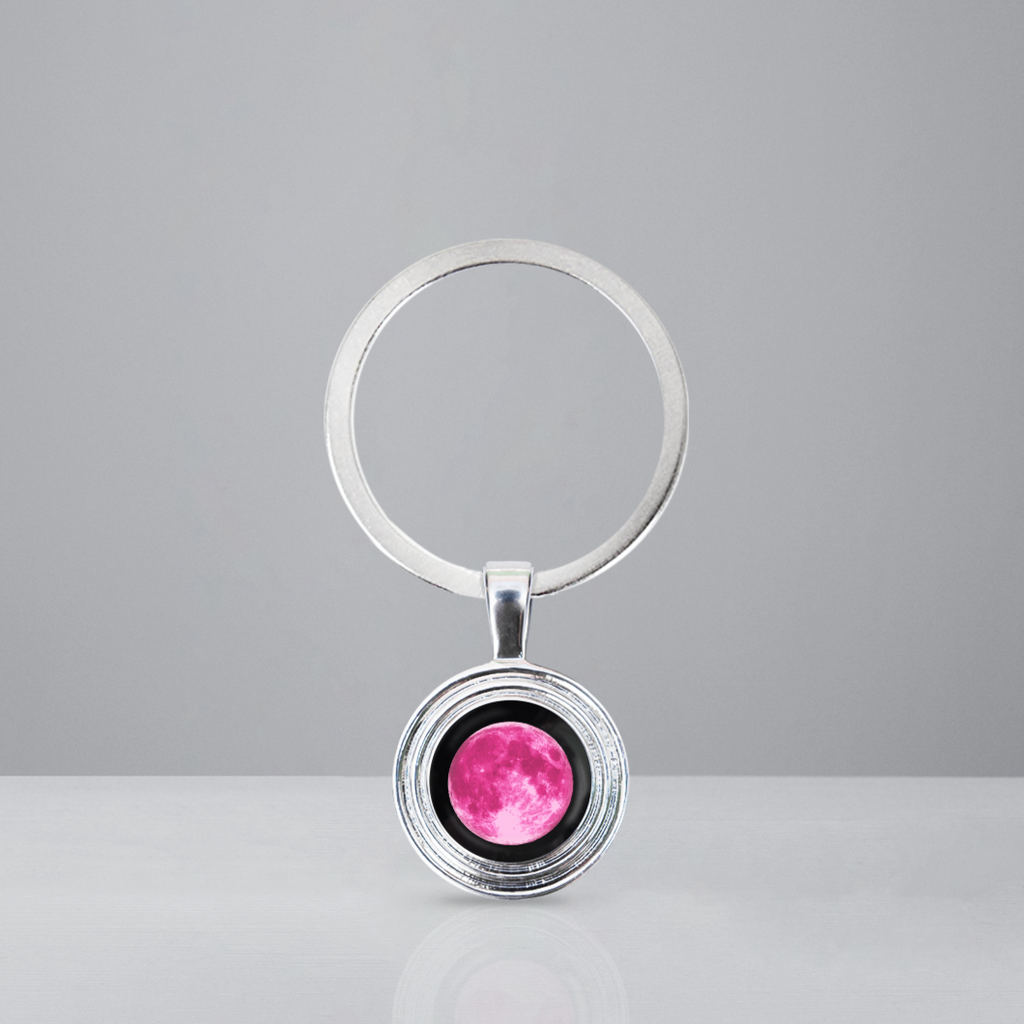 Pink Moon Memory Keychain