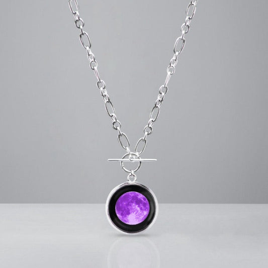 twilight Purple Moon Necklace