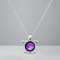 Purple Sea Moon Link Necklace