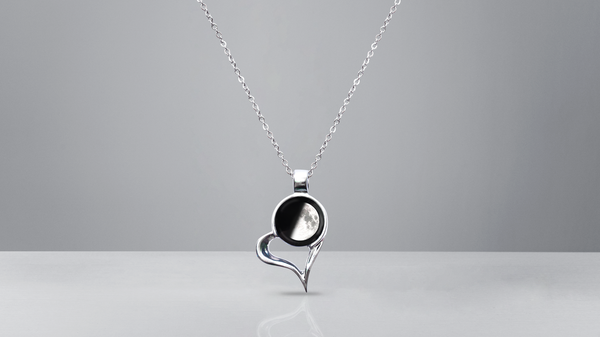 Find Your Moon - Locket Heart