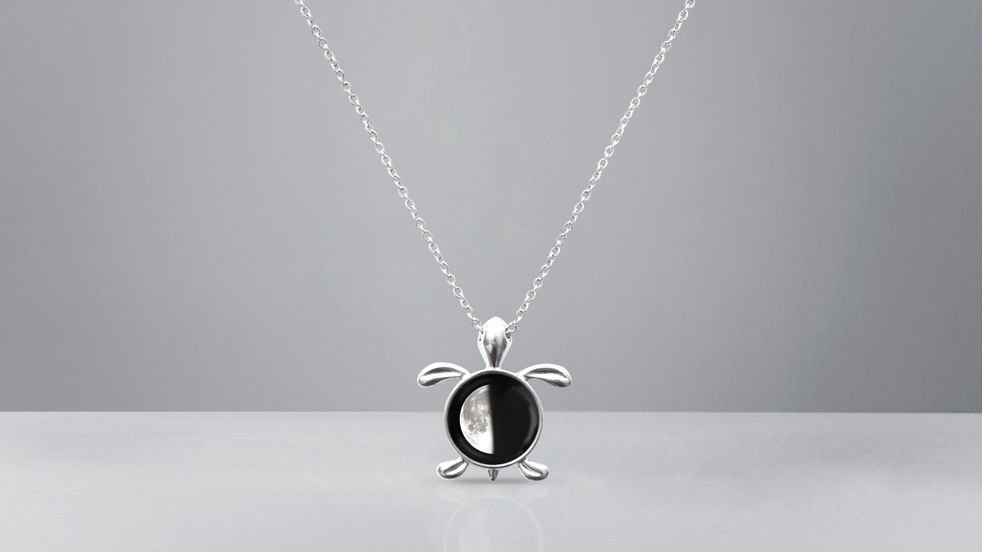 Find Your Moon - Locket Turtle