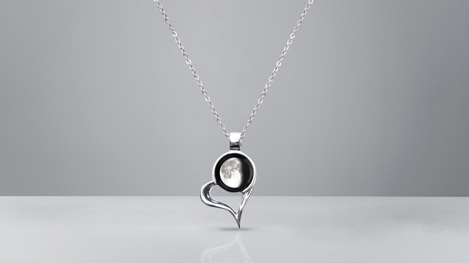 Find Your Moon - Locket Heart