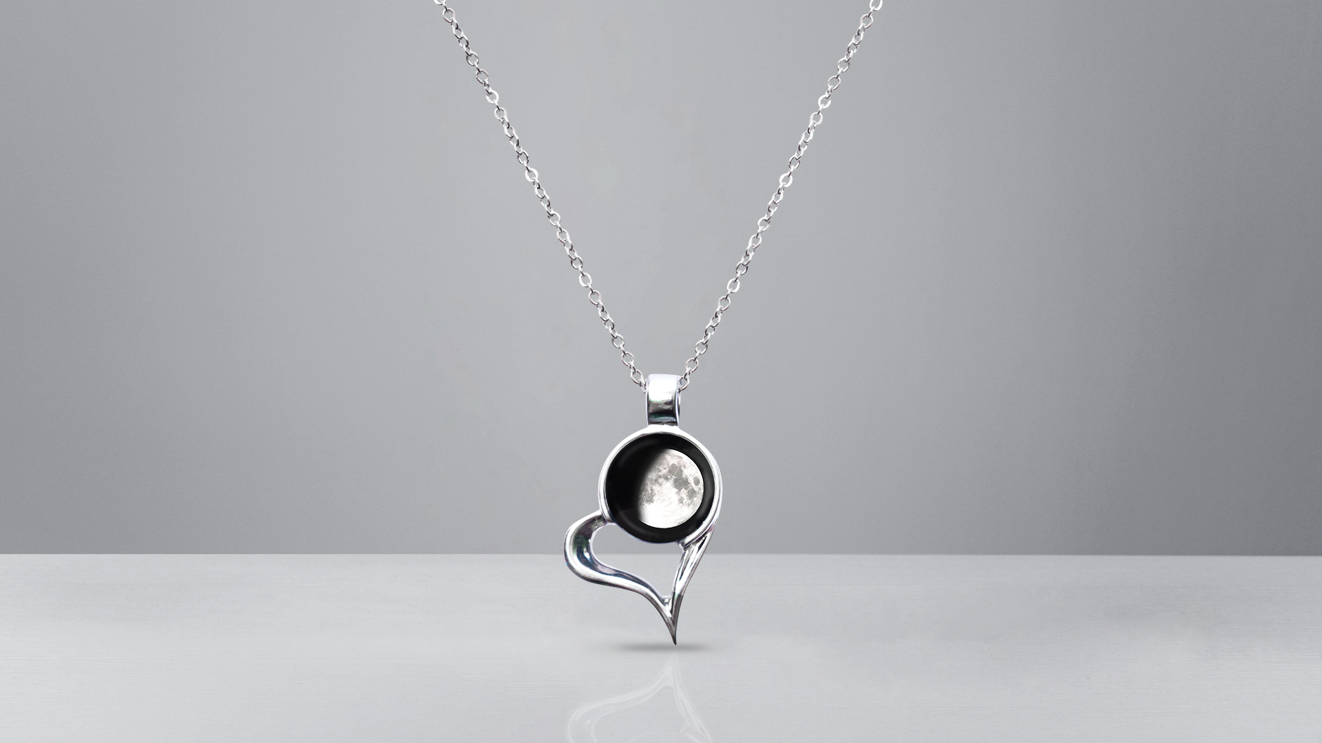 Find Your Moon - Locket Heart