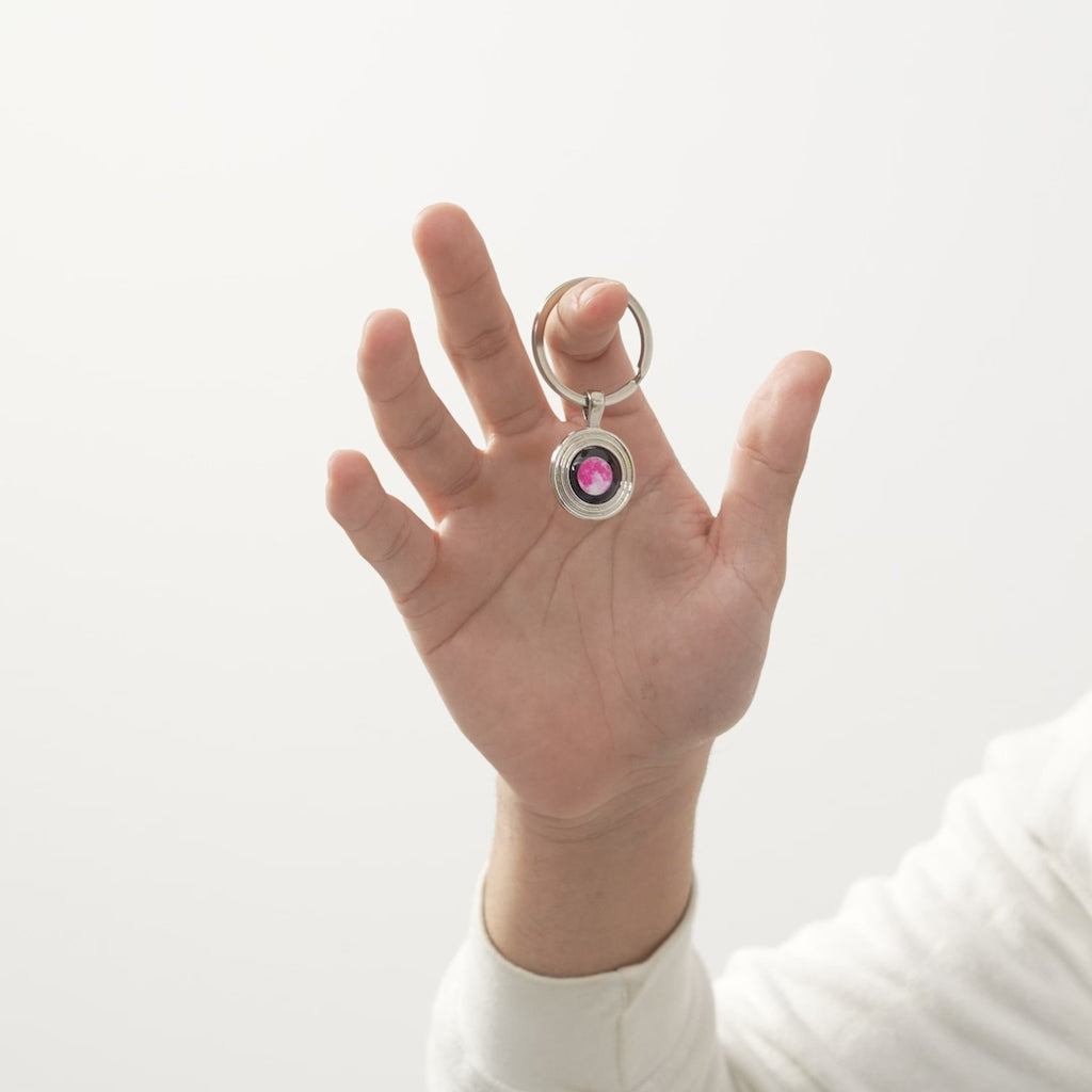 Pink Moon Memory Keychain