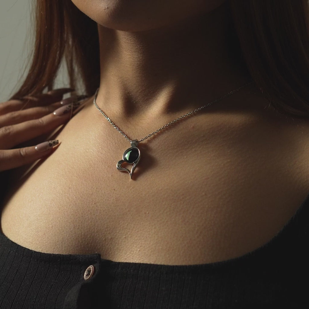 Birthmoon Heart Link Necklace