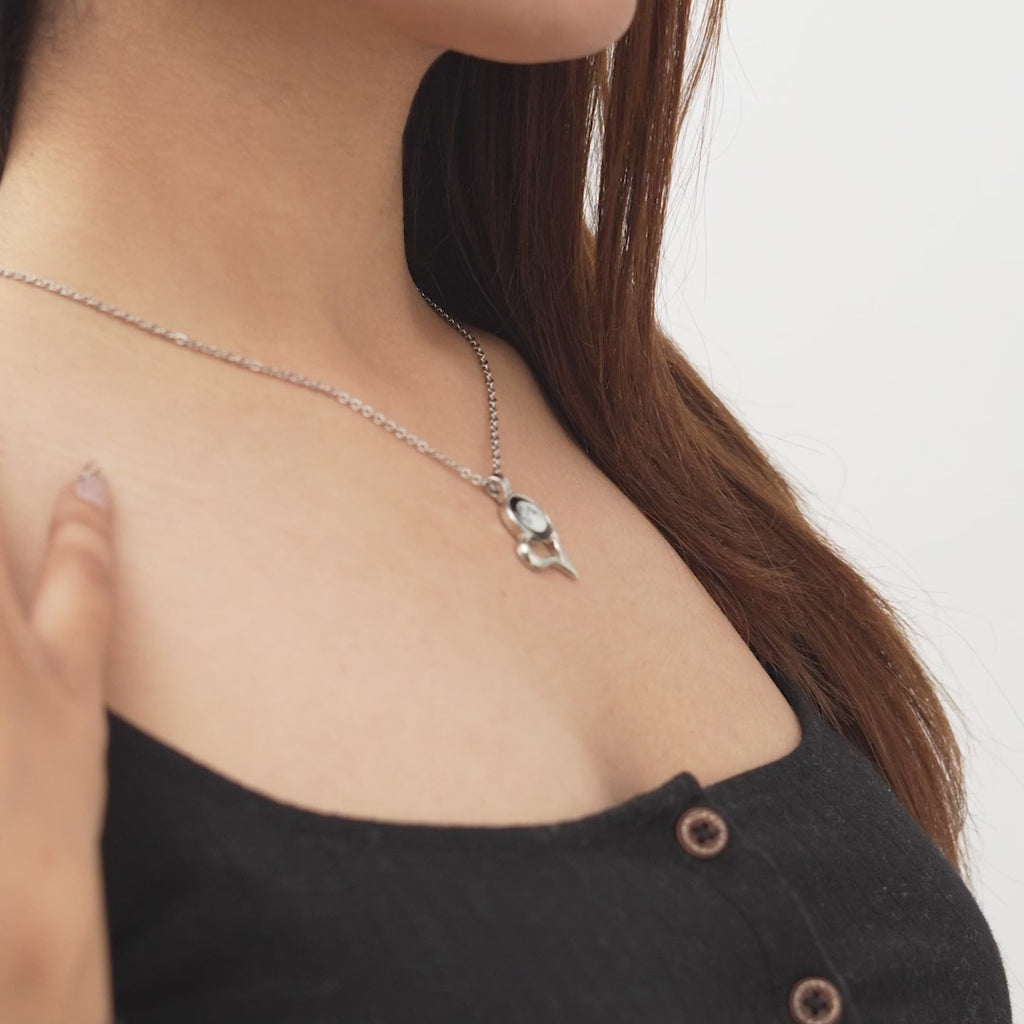 Birthmoon Heart Link Necklace