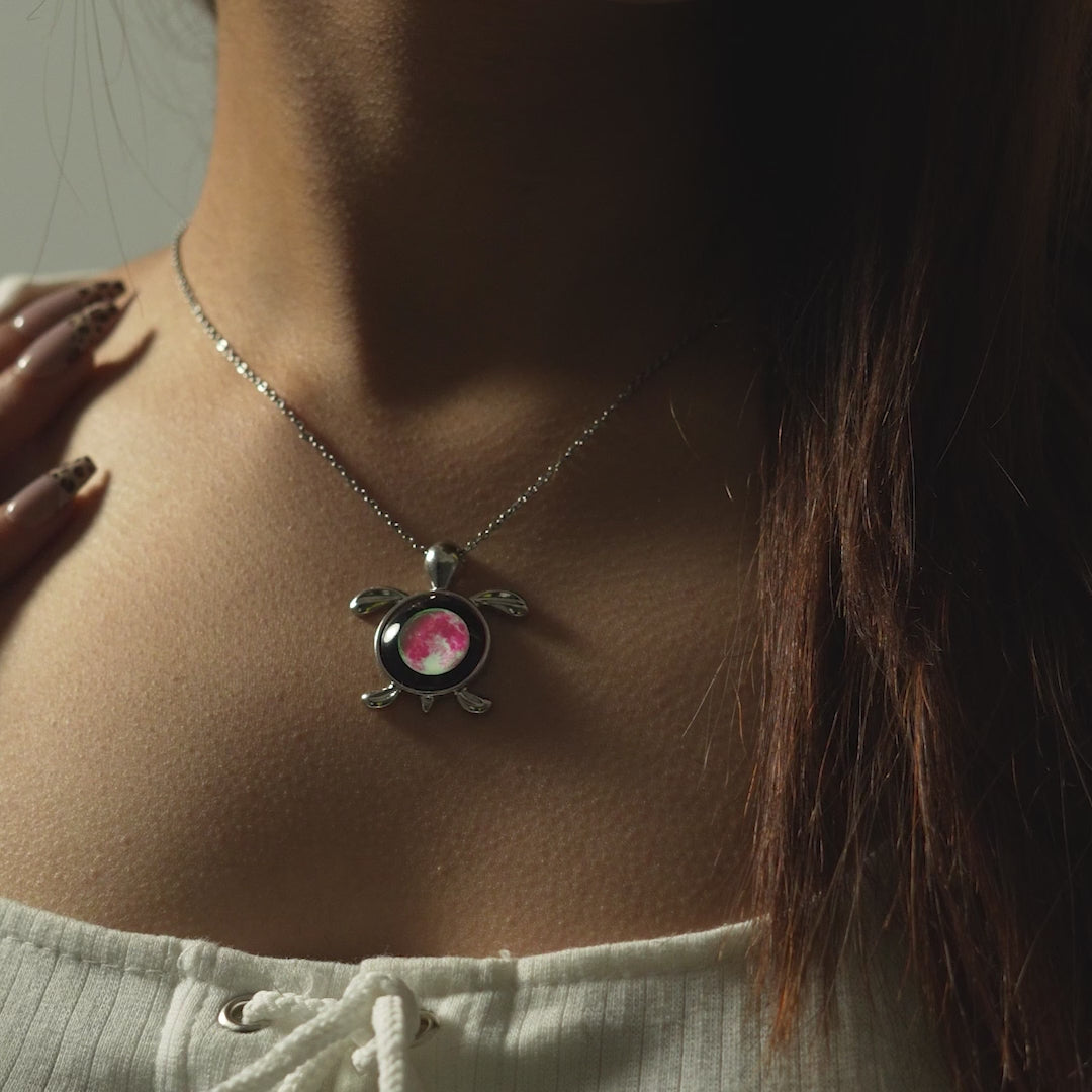 Pink Sea Moon Link Chain