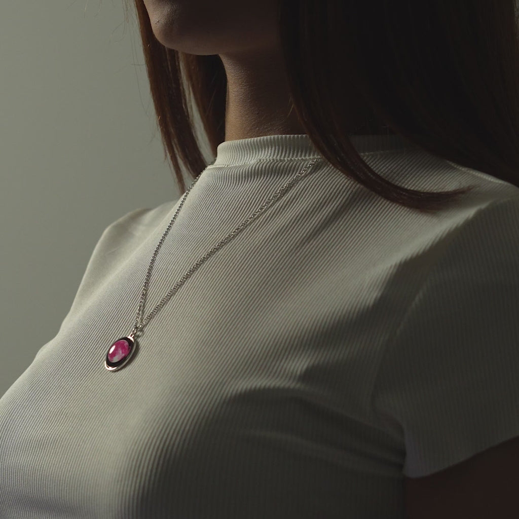 Pink moon Link Chain